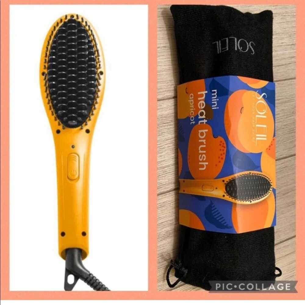 NEW Soleil Apricot Mini Heat Brush - NWT